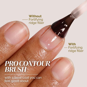 LONDONTOWN before and after nails showing reduced ridges and smoother look