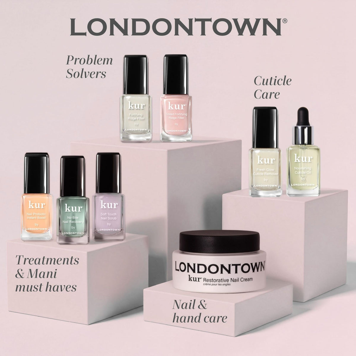 LONDONTOWN lifestyle manicure scene showing satin finish and natural look