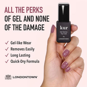 LONDONTOWN kur bottles beside a coin showing compact travel size