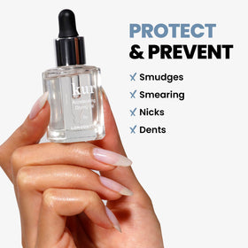 LONDONTOWN label close-up highlighting vitamin B5 and botanical oils benefits