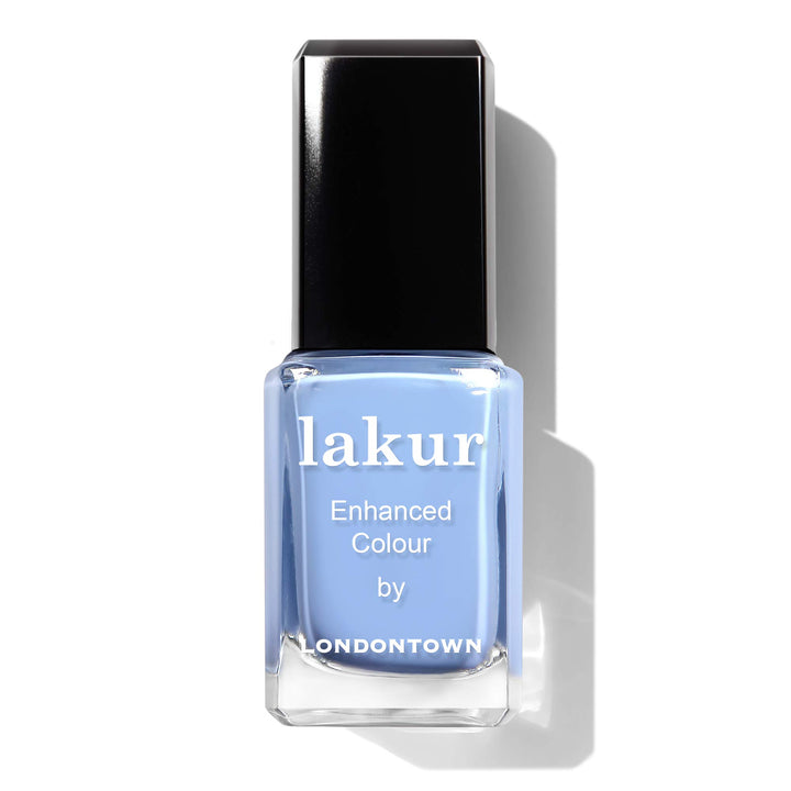 LONDONTOWN Lakur Amalfi Love front bottle showing glossy blue shade and label benefits