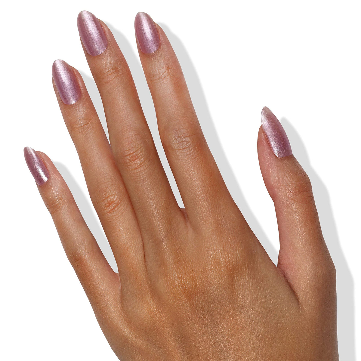 LONDONTOWN swatch stroke of Amethyst on Ice showing rich pink-purple pigment