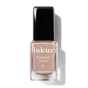 LONDONTOWN bottle front view showing café au lait shade and glossy finish benefit