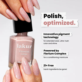 LONDONTOWN polish in a lifestyle desk scene suggesting everyday elegance and wearability