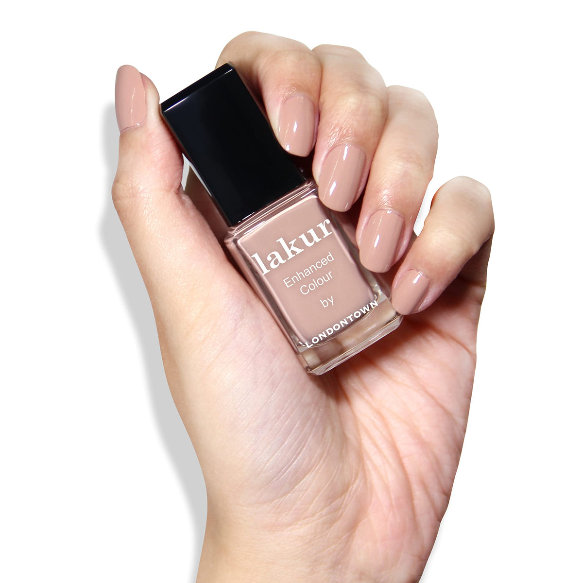 LONDONTOWN polish texture close-up highlighting gel-like shine and smoothness