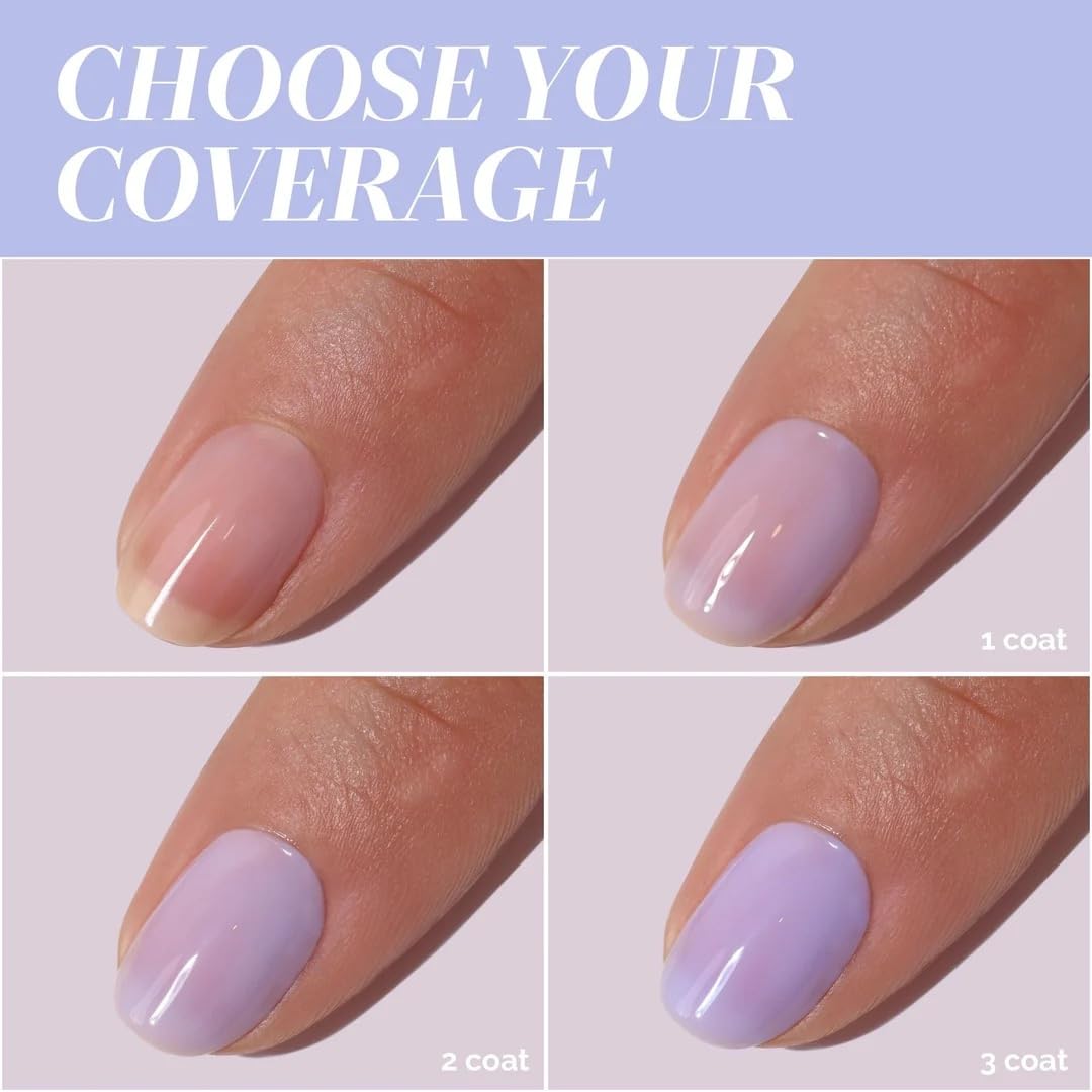 LONDONTOWN Lakur nail tip swatch of Cloud Nine, true color payoff and glossy shine