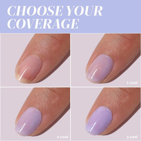 LONDONTOWN Lakur nail tip swatch of Cloud Nine, true color payoff and glossy shine