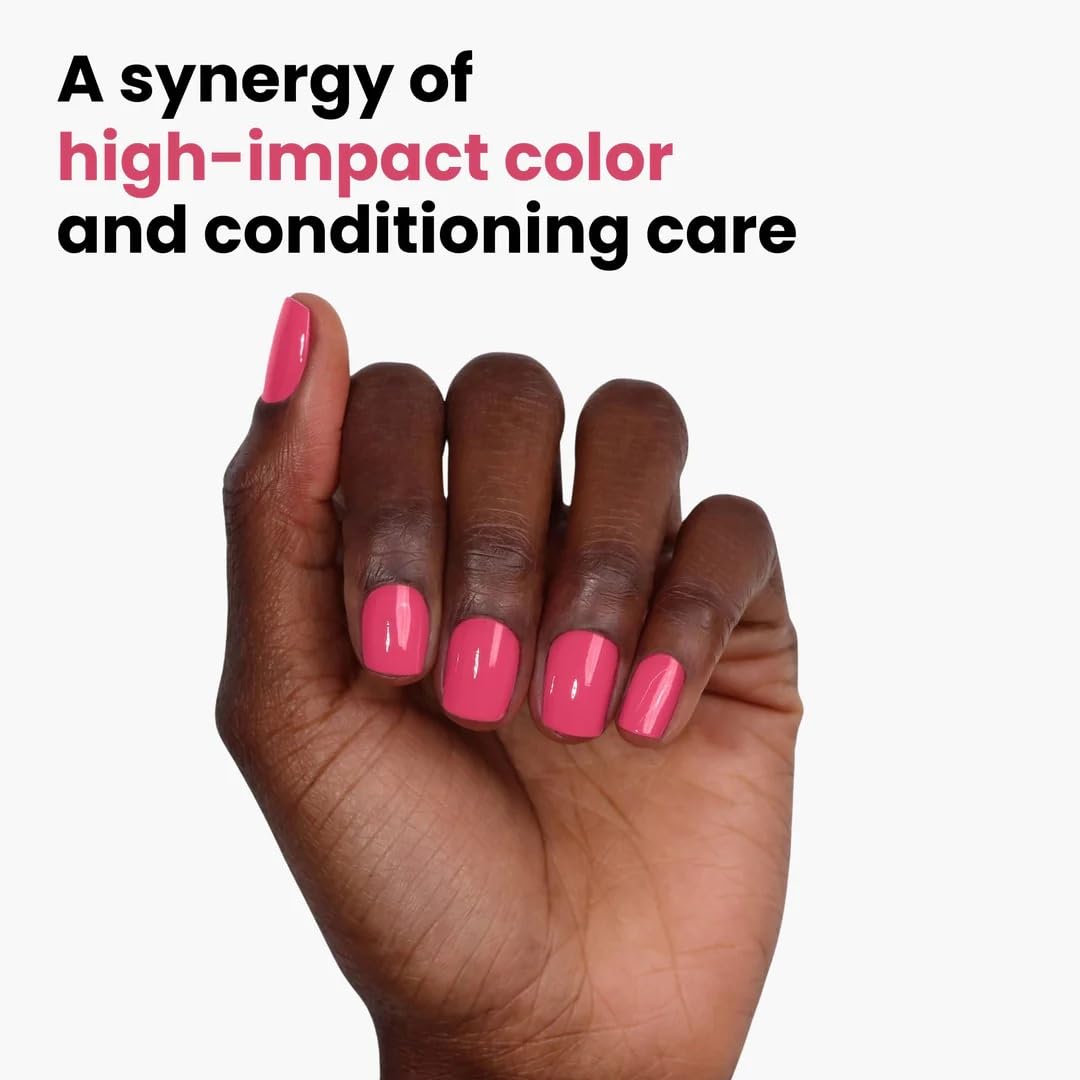 LONDONTOWN Lakur nail swatch on hand displaying true pink-purple shade and long-lasting benefit