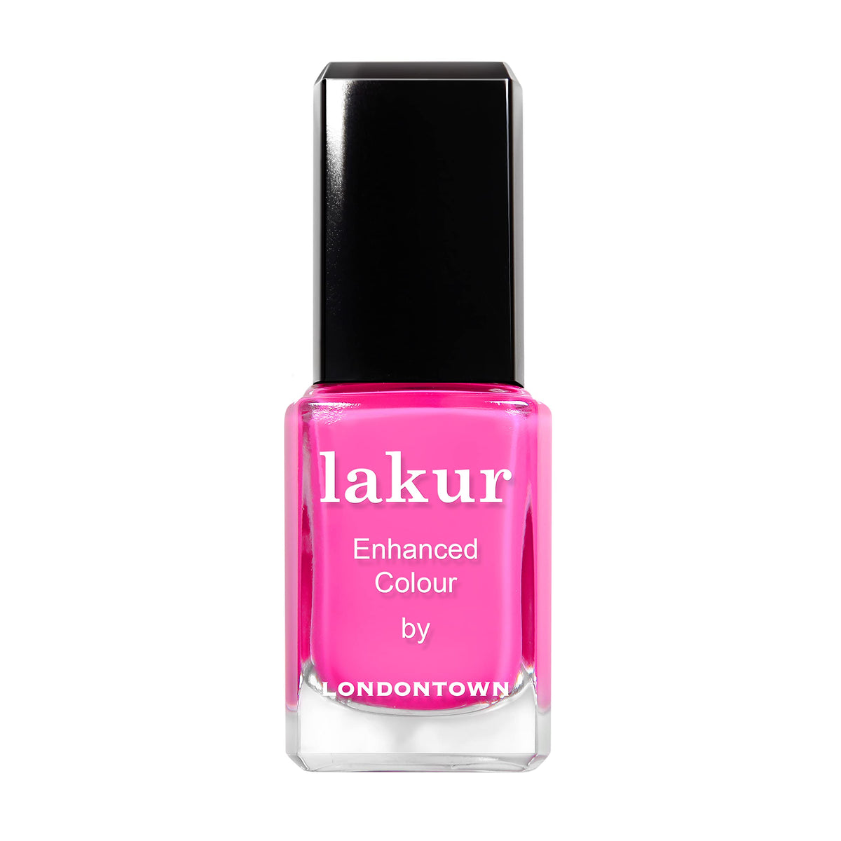 LONDONTOWN Lakur front bottle showing sleek packaging and glossy finish benefit