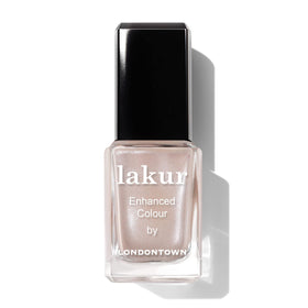 LONDONTOWN bottle front view showing Lakur nude brown shade and glossy finish