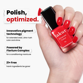 LONDONTOWN bottle paired with Kur topcoat highlighting enhanced adhesion benefit