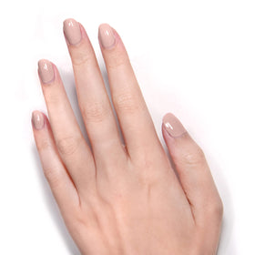 LONDONTOWN café au lait on manicured hands for versatile, everyday elegance