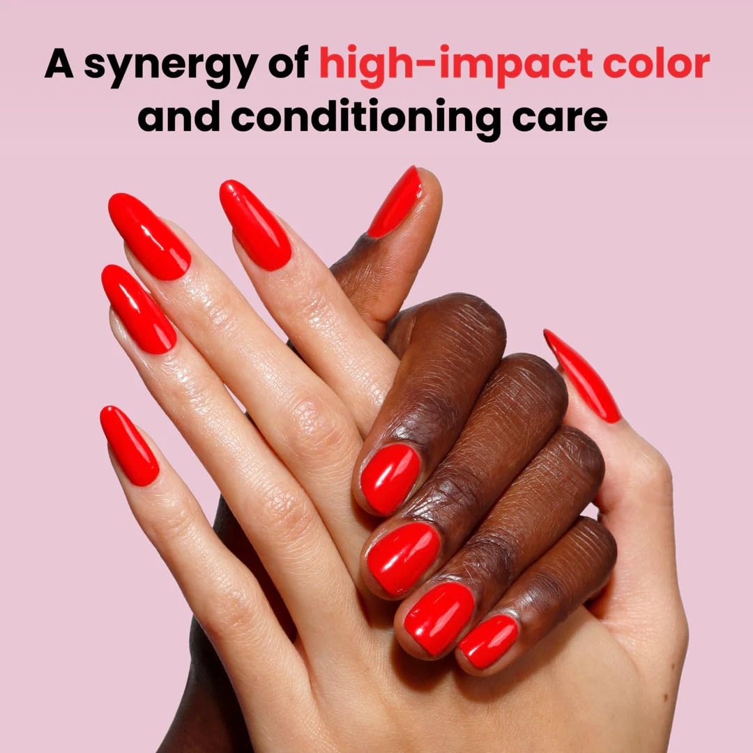 LONDONTOWN swatch on skin illustrating true maraschino cherry pigment payoff