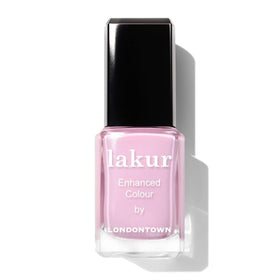LONDONTOWN bottle front view showing Pink Palm shade and glossy finish benefit