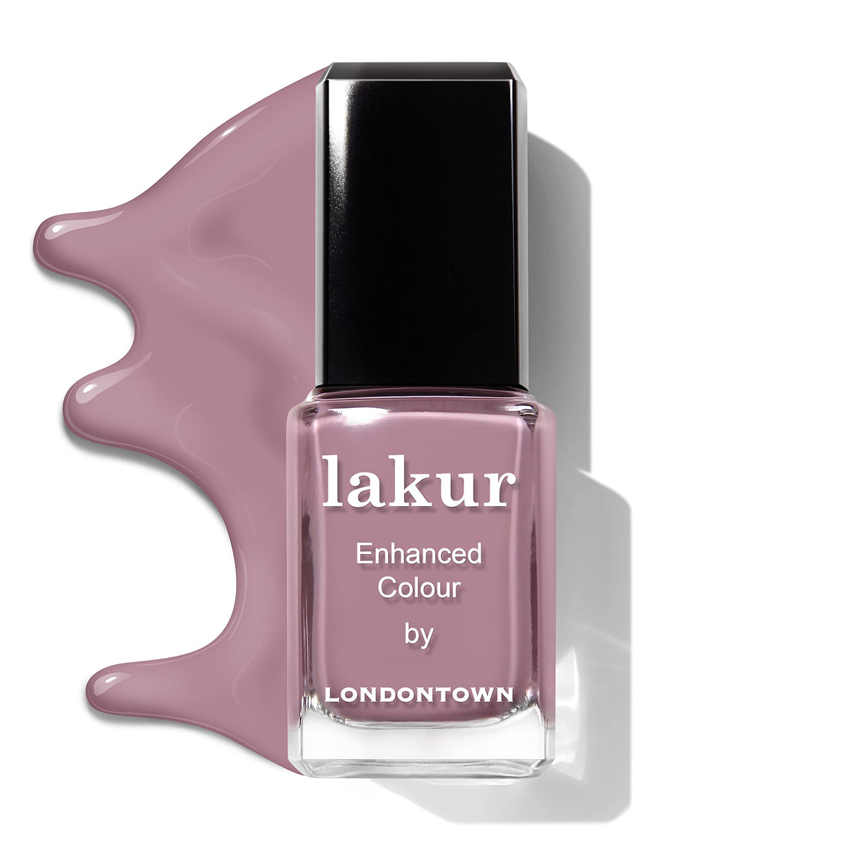 LONDONTOWN Lakur bottle next to coin to show 0.4 fl oz scale benefit