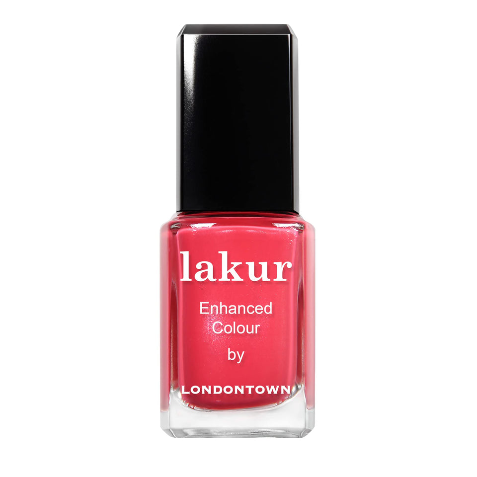 LONDONTOWN Lakur Weekend Cheers front bottle showing glossy pink-purple shade and branding