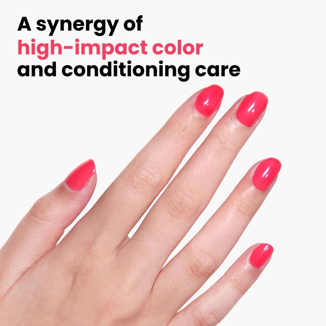 LONDONTOWN lacquer stroke on white background illustrating streak-free, high-impact pigment