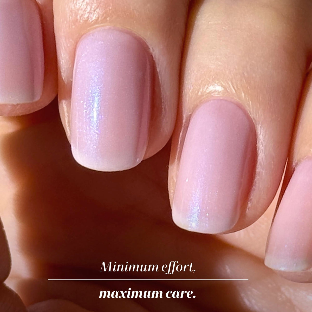 LONDONTOWN lifestyle scene on desk showing quick at-home manicure result