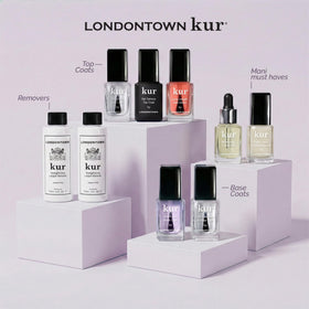 LONDONTOWN on vanity in lifestyle scene showing salon-quality results