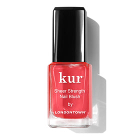 LONDONTOWN front packaging showing poppy tinted nail hardener benefit
