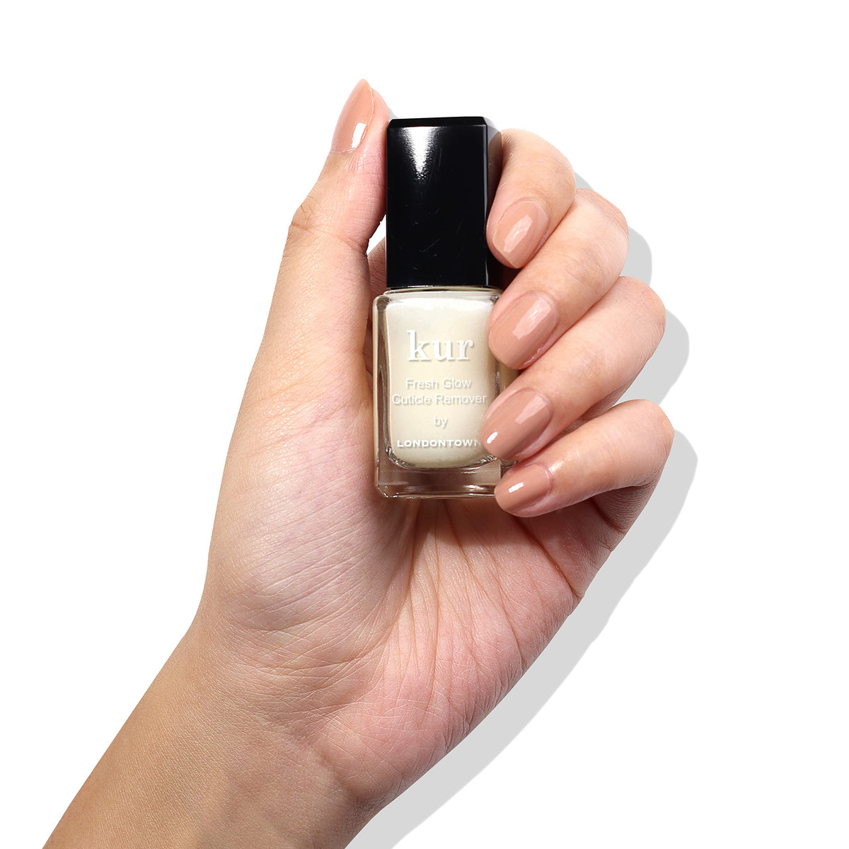 LONDONTOWN Nourishing Cuticle Oil close-up showing lightweight texture and absorption