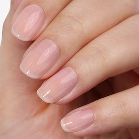 LONDONTOWN polish applied at a work desk for quick five-minute mani