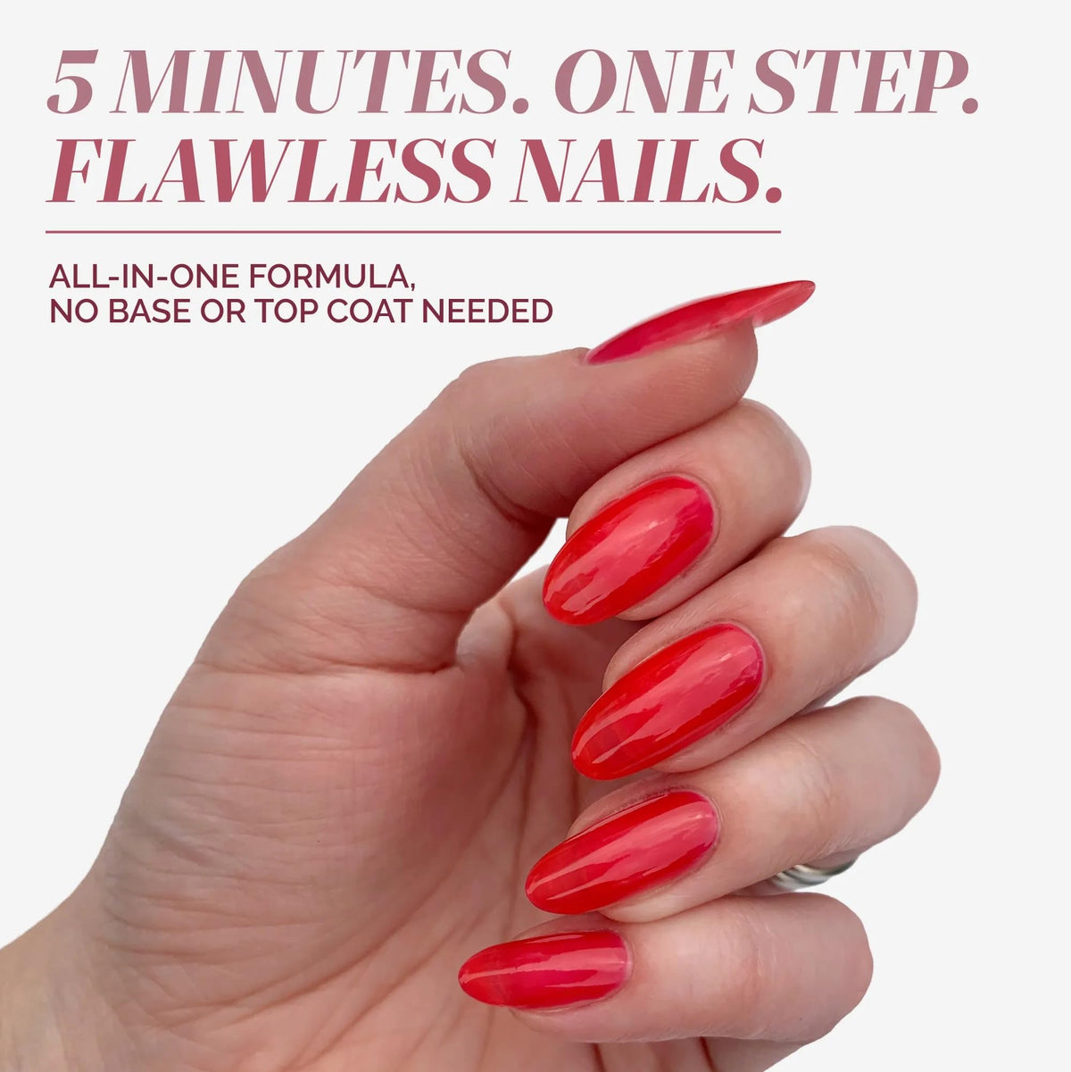 londontown swatch on nail tip illustrating buildable sheer color benefit