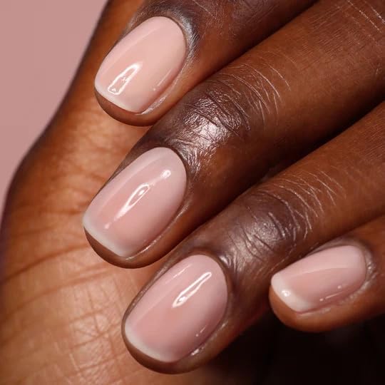 LONDONTOWN nail tip swatch showing clear gel-like gloss
