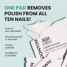LONDONTOWN pads packed in travel pouch for tidy, spill-free transport