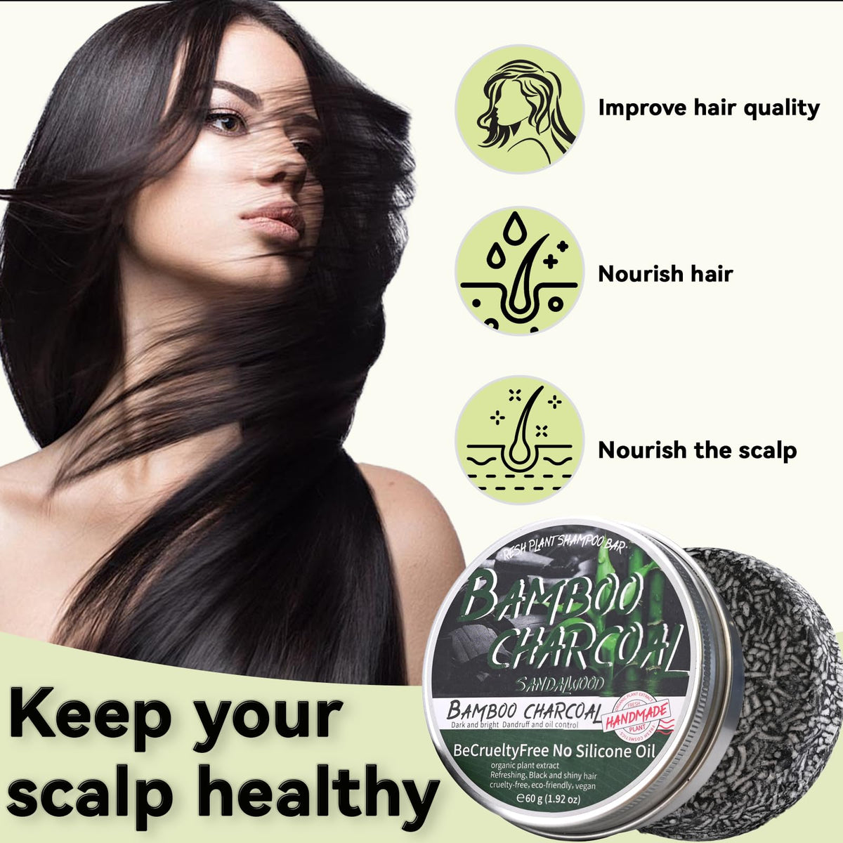 Loobexery bar in hand creating lather to show easy application