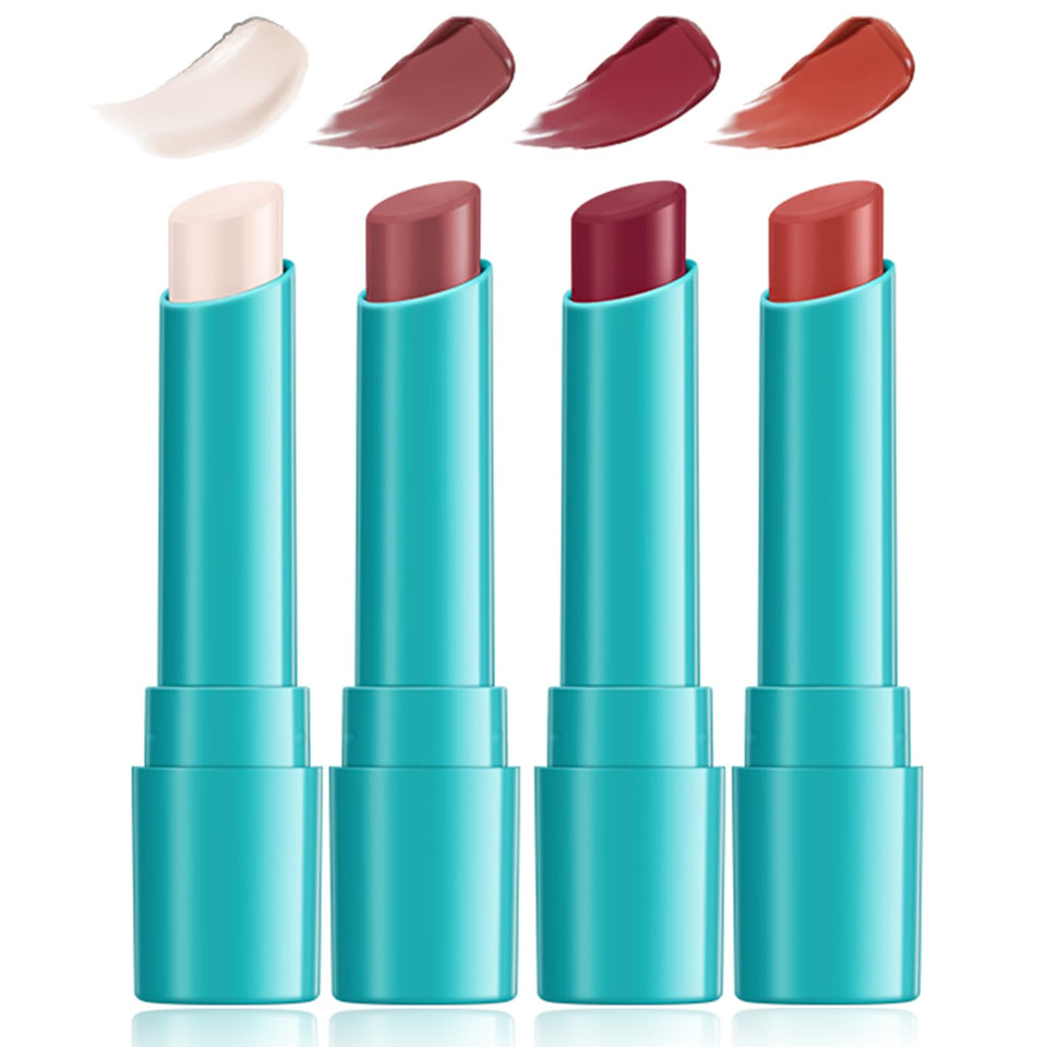 Loobexery front packaging showing four tinted lip balms and glossy finish