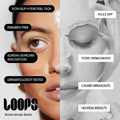 LOOPS mask being applied during routine for quick ten-minute hydration