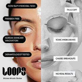 LOOPS mask being applied during routine for quick ten-minute hydration