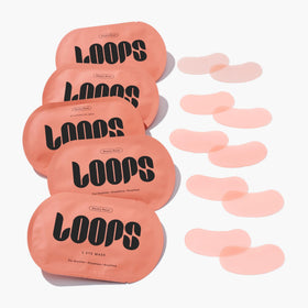 LOOPS close-up hydrogel texture revealing glossy adherence and hydration