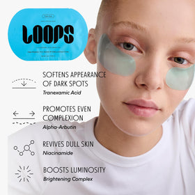 LOOPS contents flatlay with five packets and instructions for convenient travel use