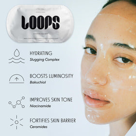 LOOPS close-up of hydrogel texture highlighting cushiony serum and adherence