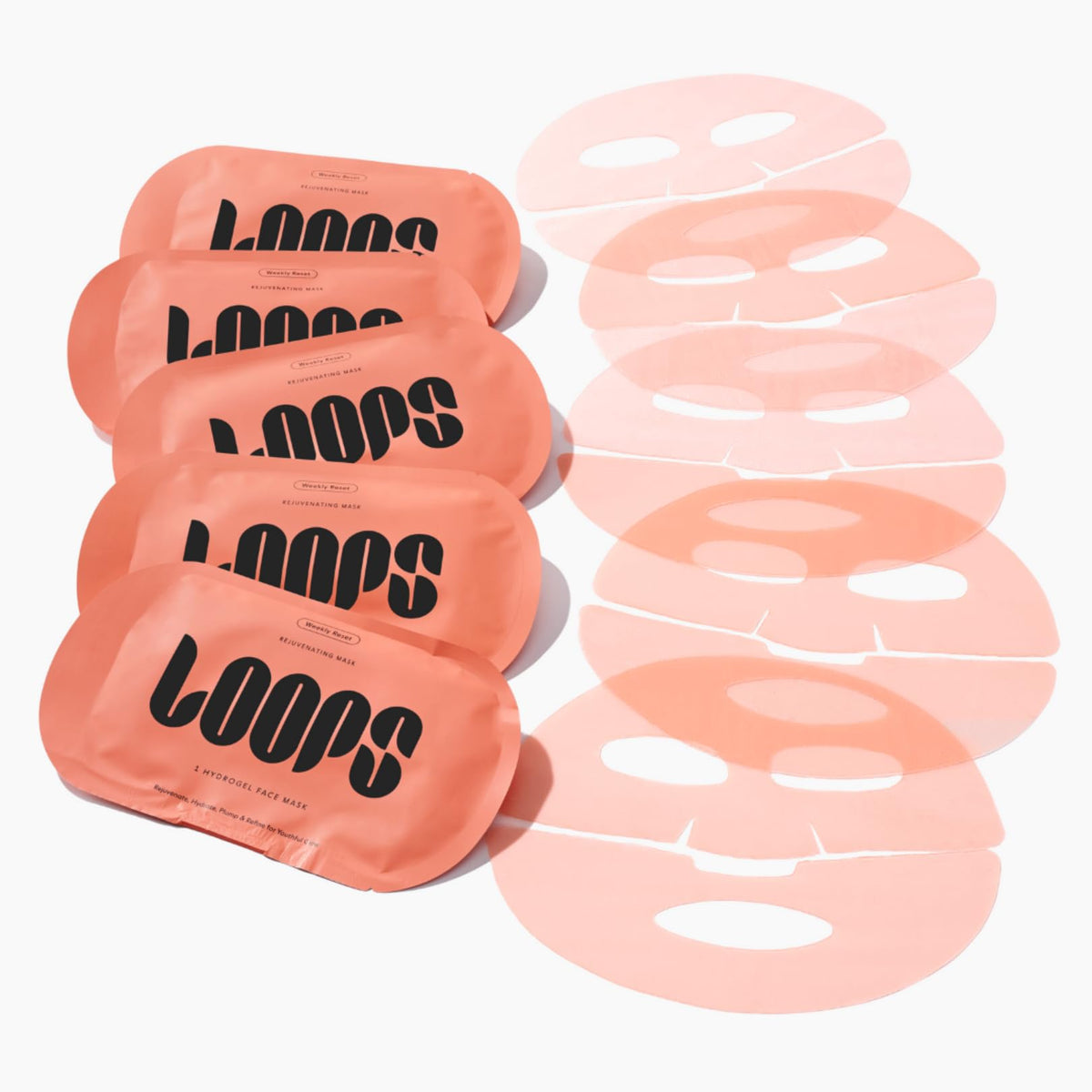 LOOPS hydrogel close-up texture highlighting concentrated serum infusion