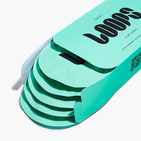 LOOPS ingredient highlights flatlay showing clean formulation and soothing effects
