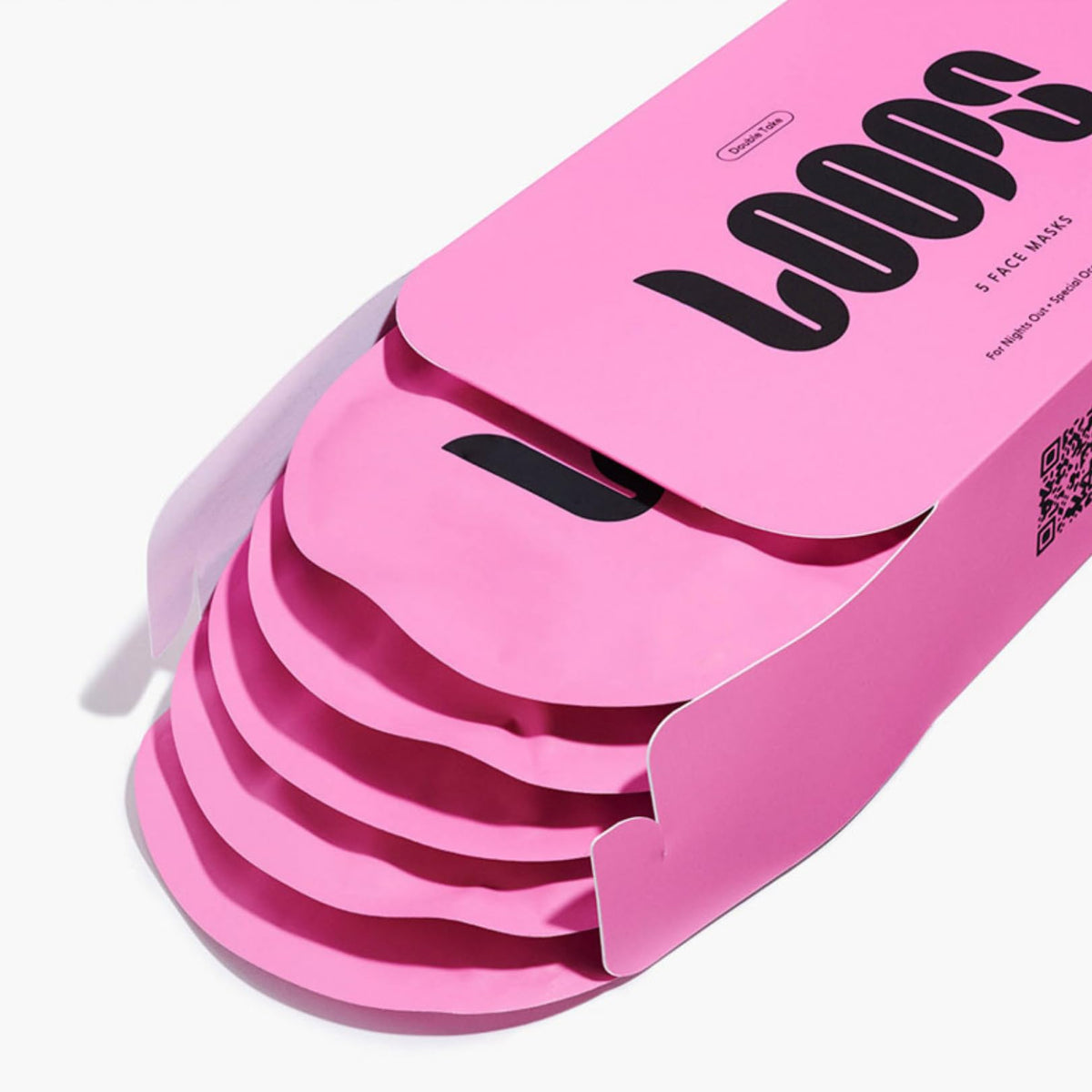 LOOPS mask on a vanity conveying a quick at-home spa benefit