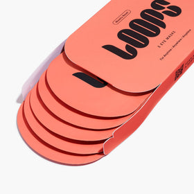 LOOPS mask application under eye demonstrating secure fit and cooling relief