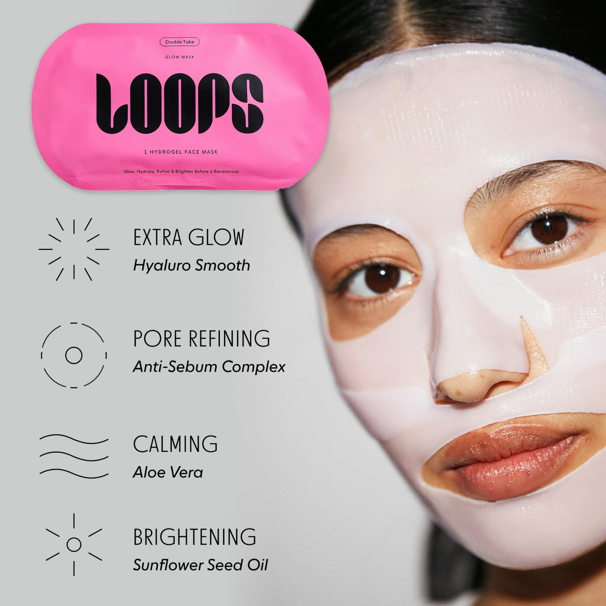 LOOPS patting remaining serum into skin to lock in moisture