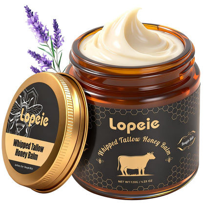 Lopeie front jar lavender label showing product name and benefit