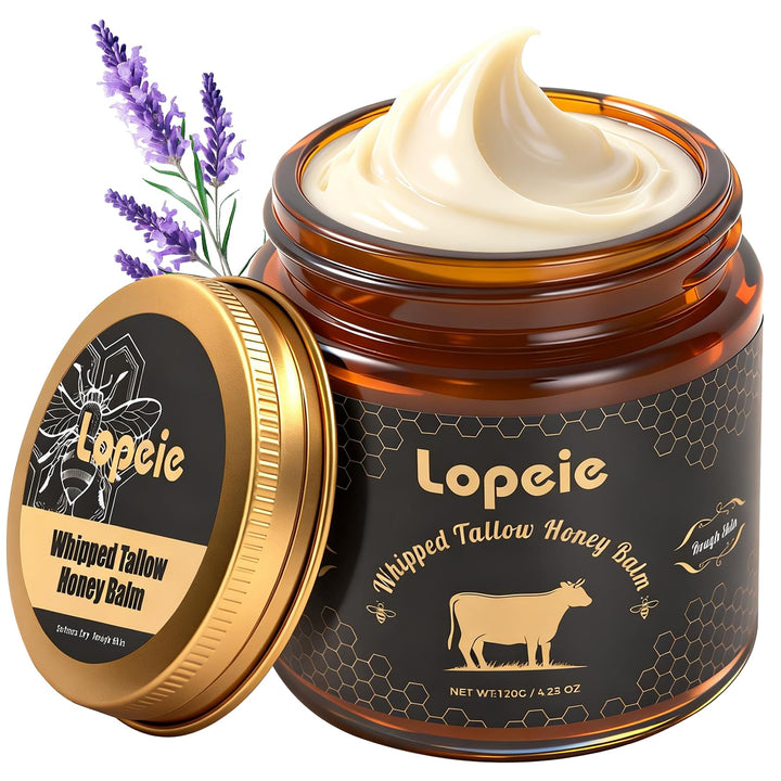 Lopeie front jar lavender label showing product name and benefit