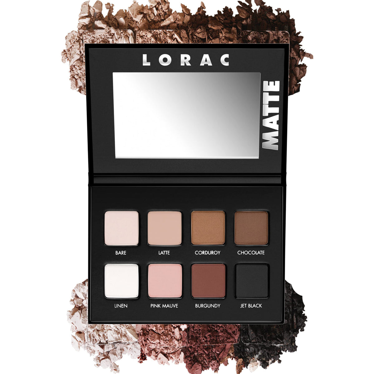 LORAC pro matte size comparison with hand showing compact travel-friendly scale