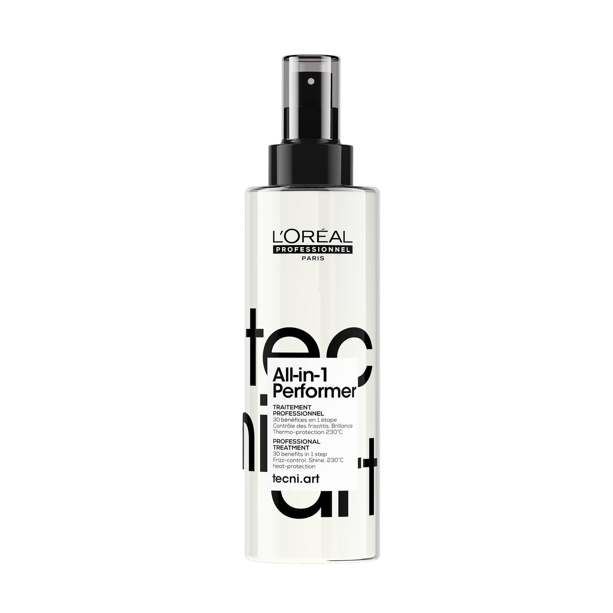 L'Oréal Professionnel front shot of bottle showing label and size, conveys professional quality