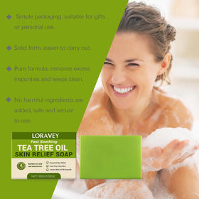 Loravey soap close texture shot highlighting natural grain and gentle exfoliation benefit
