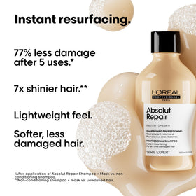 L'Oréal Professionnel Paris back label listing ingredients and usage benefits