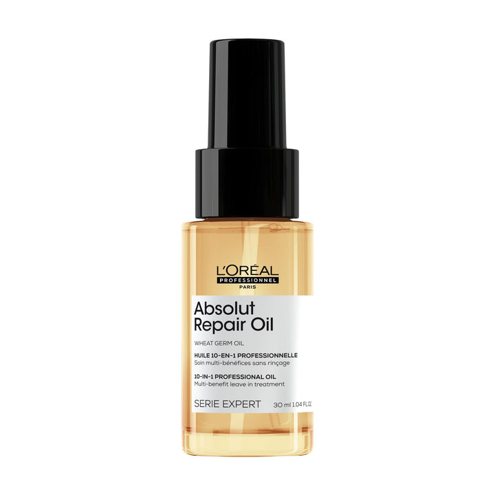 L'Oréal Professionnel Paris bottle front packaging showing product benefits and elegant design