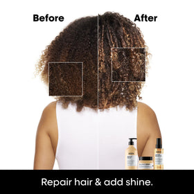 L'Oréal Professionnel golden mask creamy texture close-up for smooth soft results