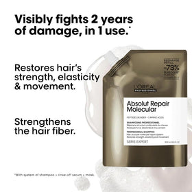 L'Oréal Professionnel shampoo texture swirl illustrating rich, nourishing lather